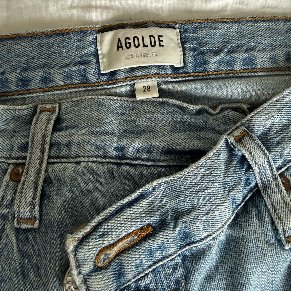 Agolde Criss Cross Jeans in Light Blue - Picture 3 of 4